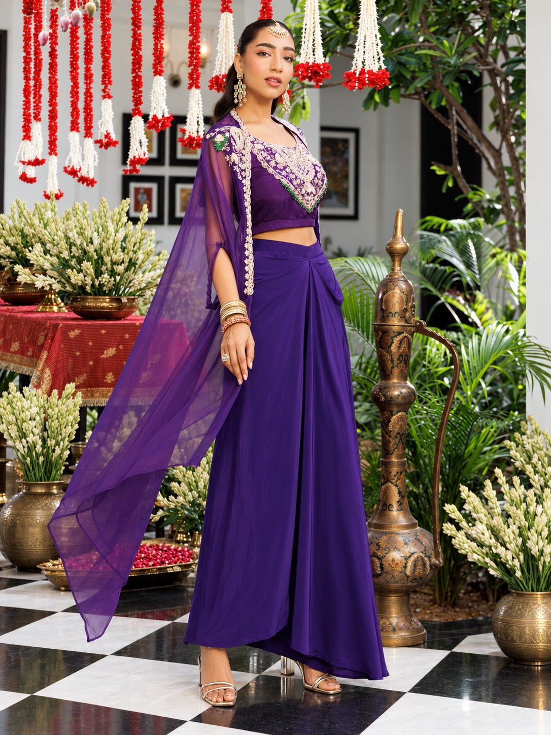 Purple Maharani Luxe Skirt Ensemble
