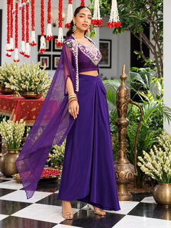 Purple Maharani Luxe Skirt Ensemble