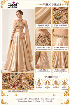 Sunehri Maharani Jewel Lehenga Set