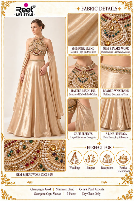 Sunehri Maharani Jewel Lehenga Set