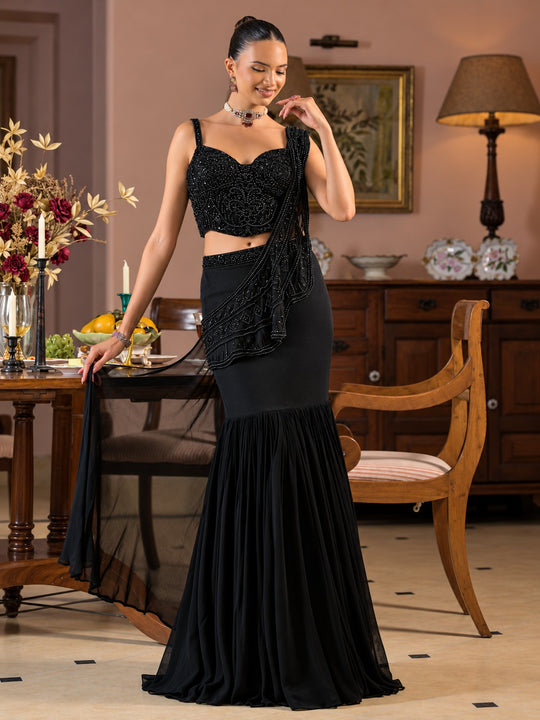 Noir Sitara Beaded Mermaid Set