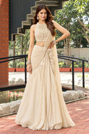 Shahi Ivory Pearl Lehenga Set