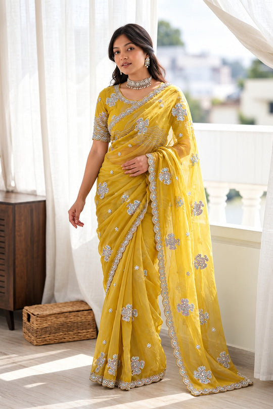 Kesari Maharani Embellished Saree