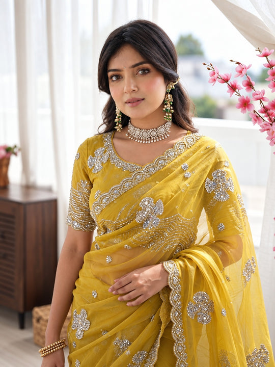 Kesari Maharani Embellished Saree