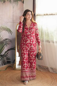 Brocade Embroidered Co-Ord Set
