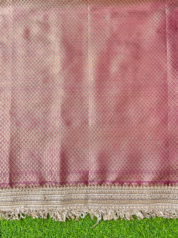 Rani Antique Gold Motif Banarasi Saree
