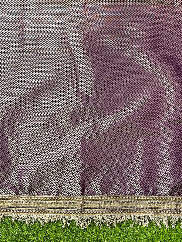 Purple Maharani Antique Gold Heritage Saree