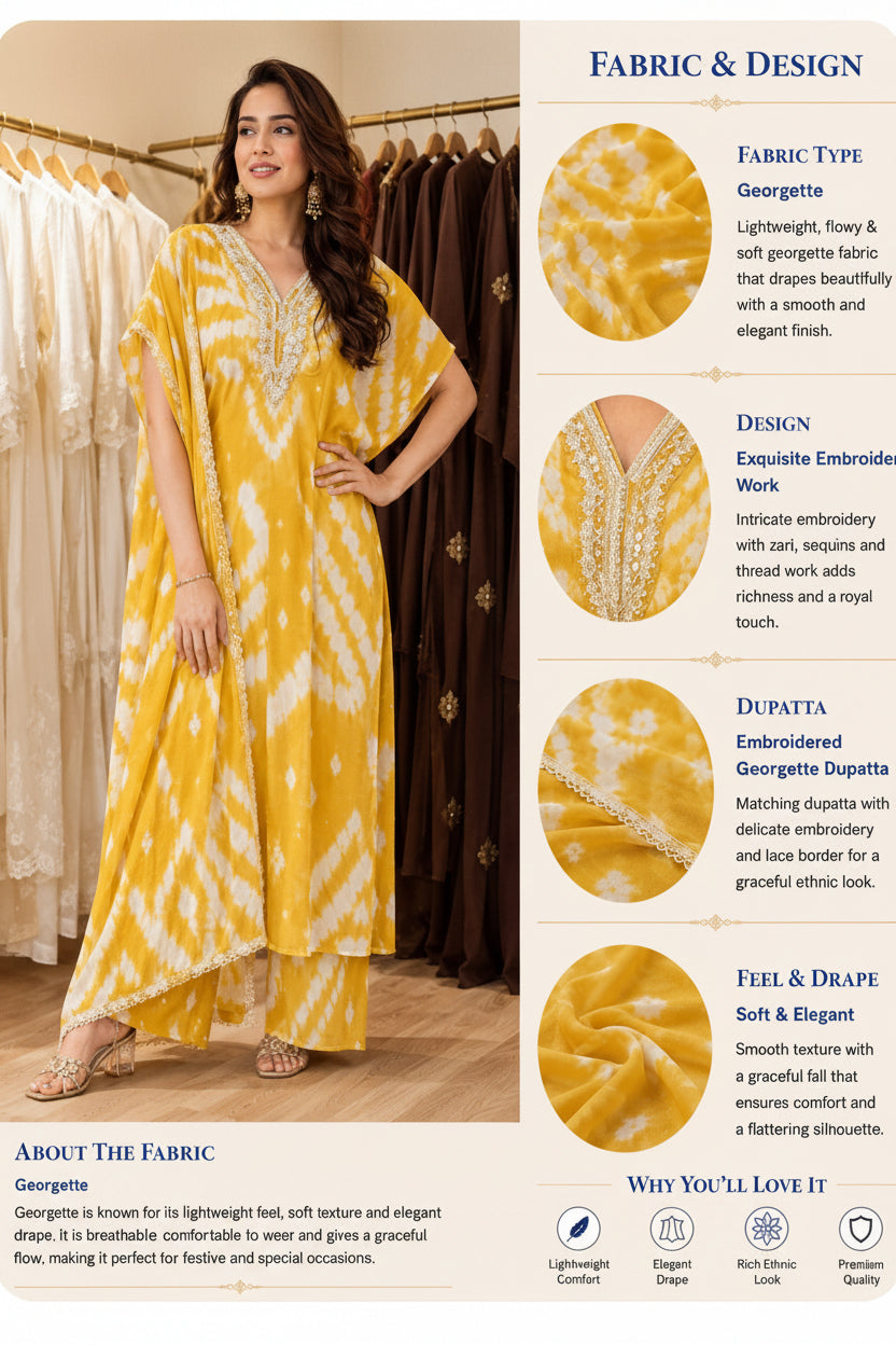 Ikat Kaftan Dress