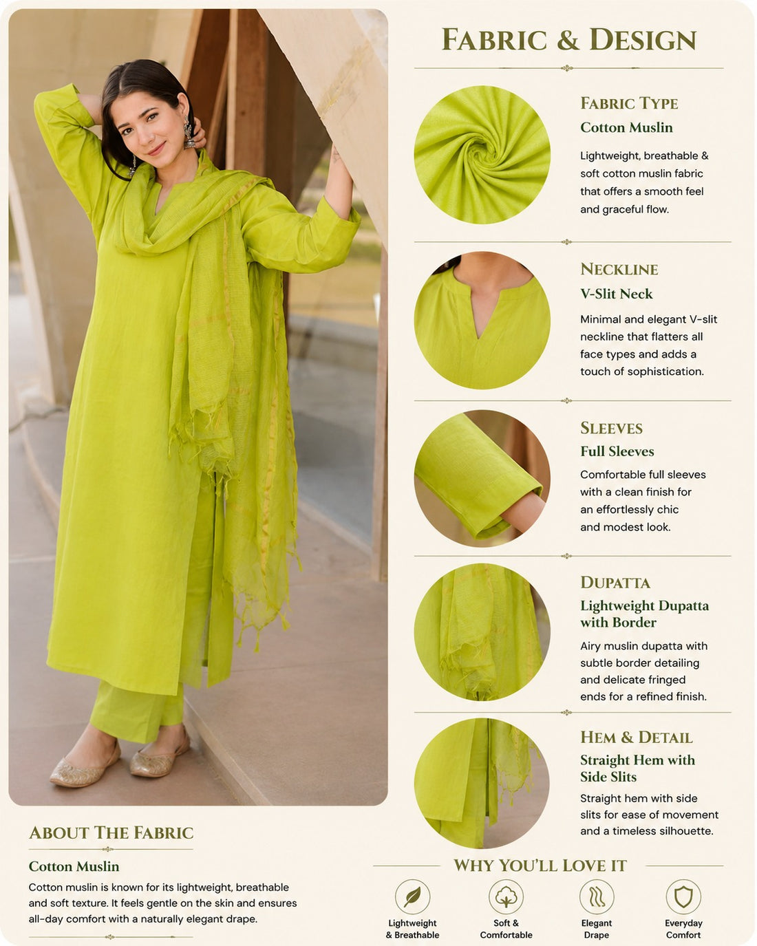 Lime Doria Suit Set
