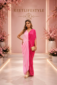 Rangriti Bandhani Designer Kaftan