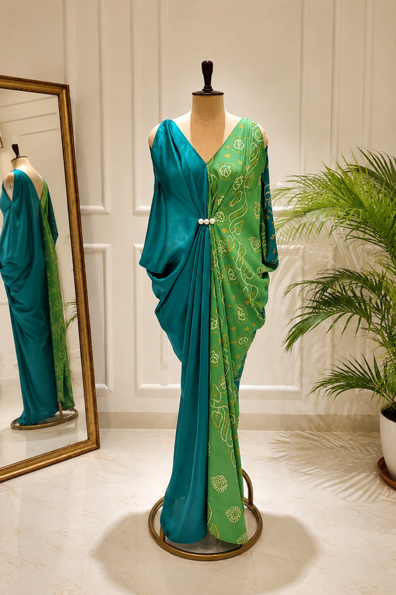 Rangriti Bandhani Designer Kaftan