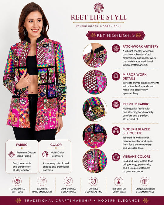 Navratri Designer Ethnic Mirror Work Blazer