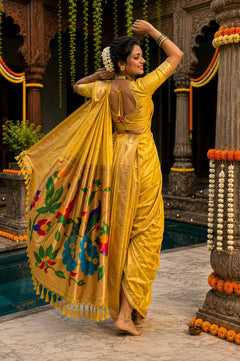 Mayur Varnika Soft Silk Paithani Nauvari Saree