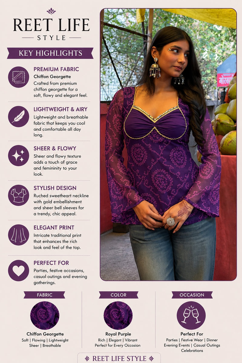 Aafreen Ethnic Kurti Top
