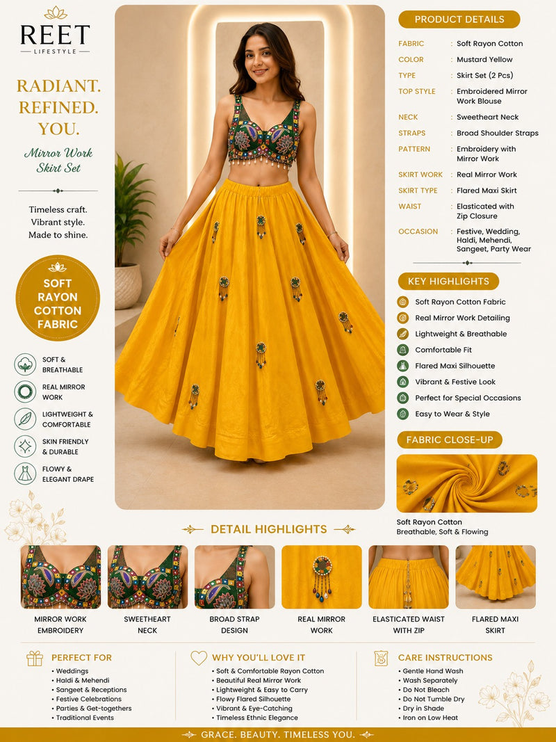 Mrunalini Rajwadi Mirror Lehenga Set