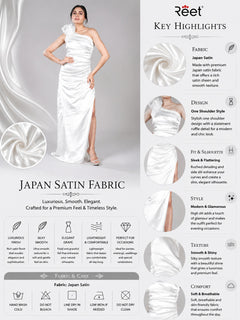 Ivory Muse One-Shoulder Ruched Maxi Dress
