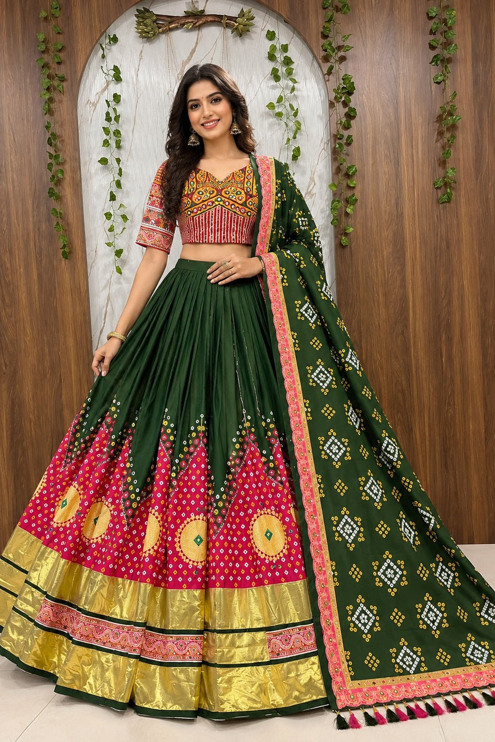 Rajrani Bandhani Heritage Lehenga Choli