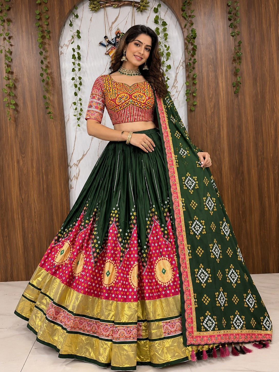 Rajrani Bandhani Heritage Lehenga Choli