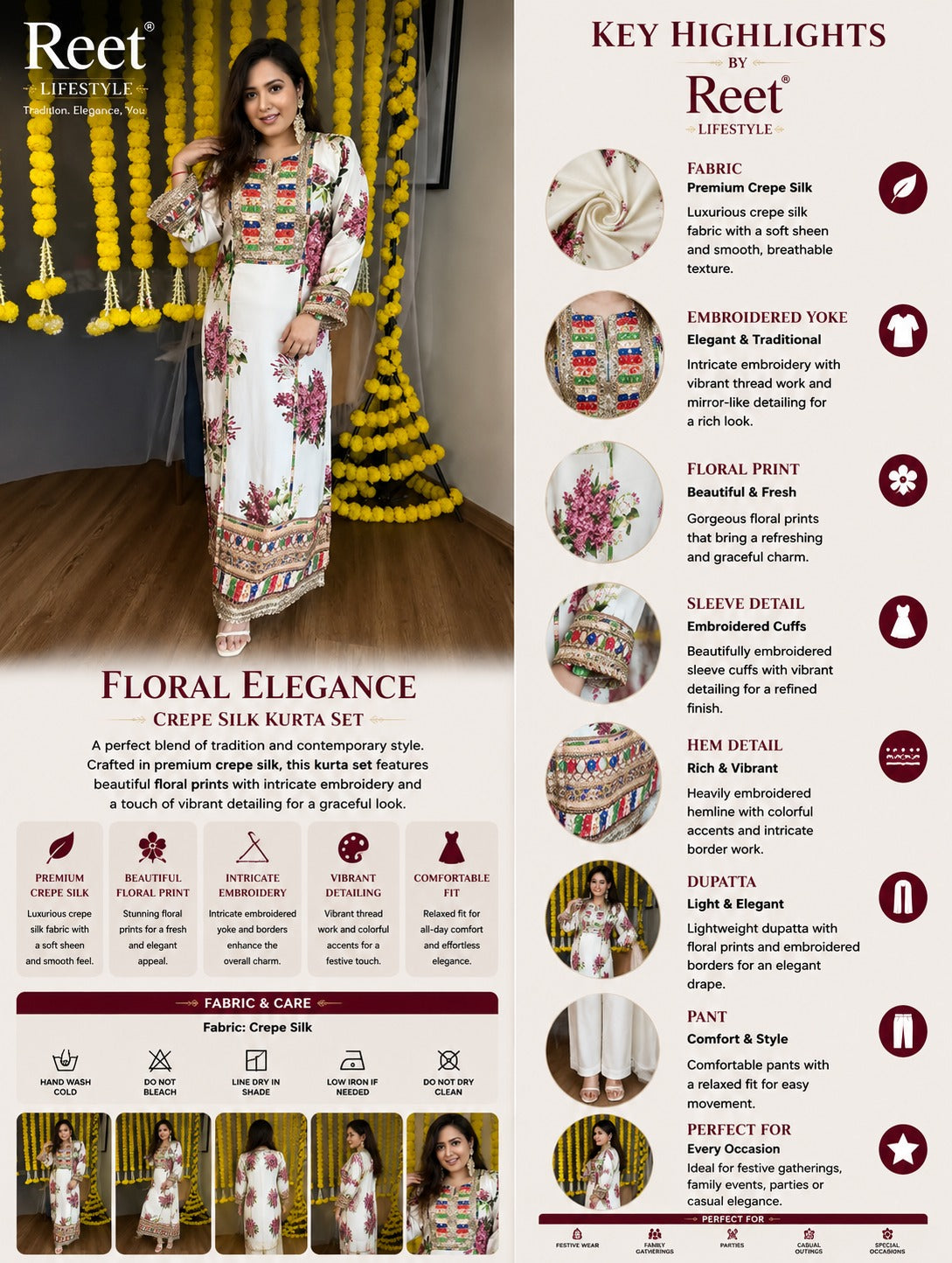 Mahira Garden Kaftan Dress