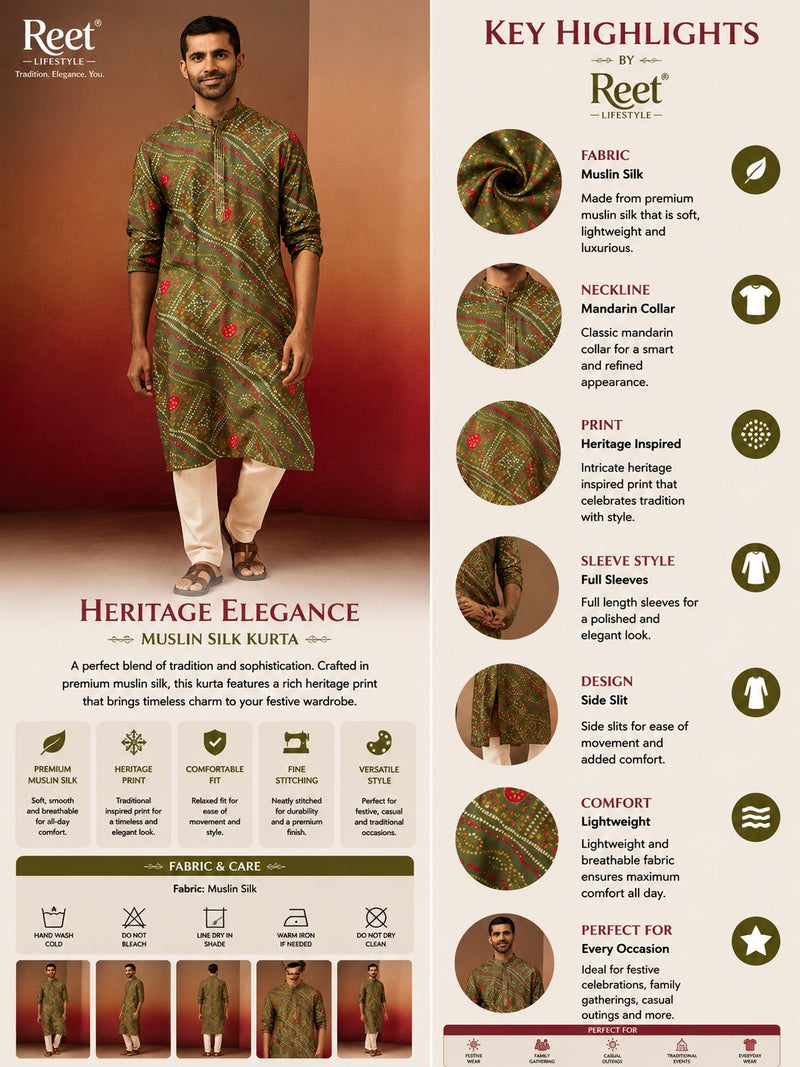 Abeer Emerald Bandhani Kurta