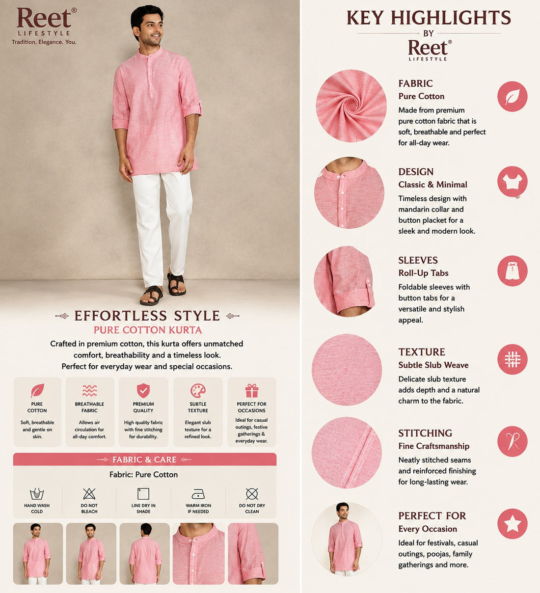 Gulshan Pink Festive Kurta