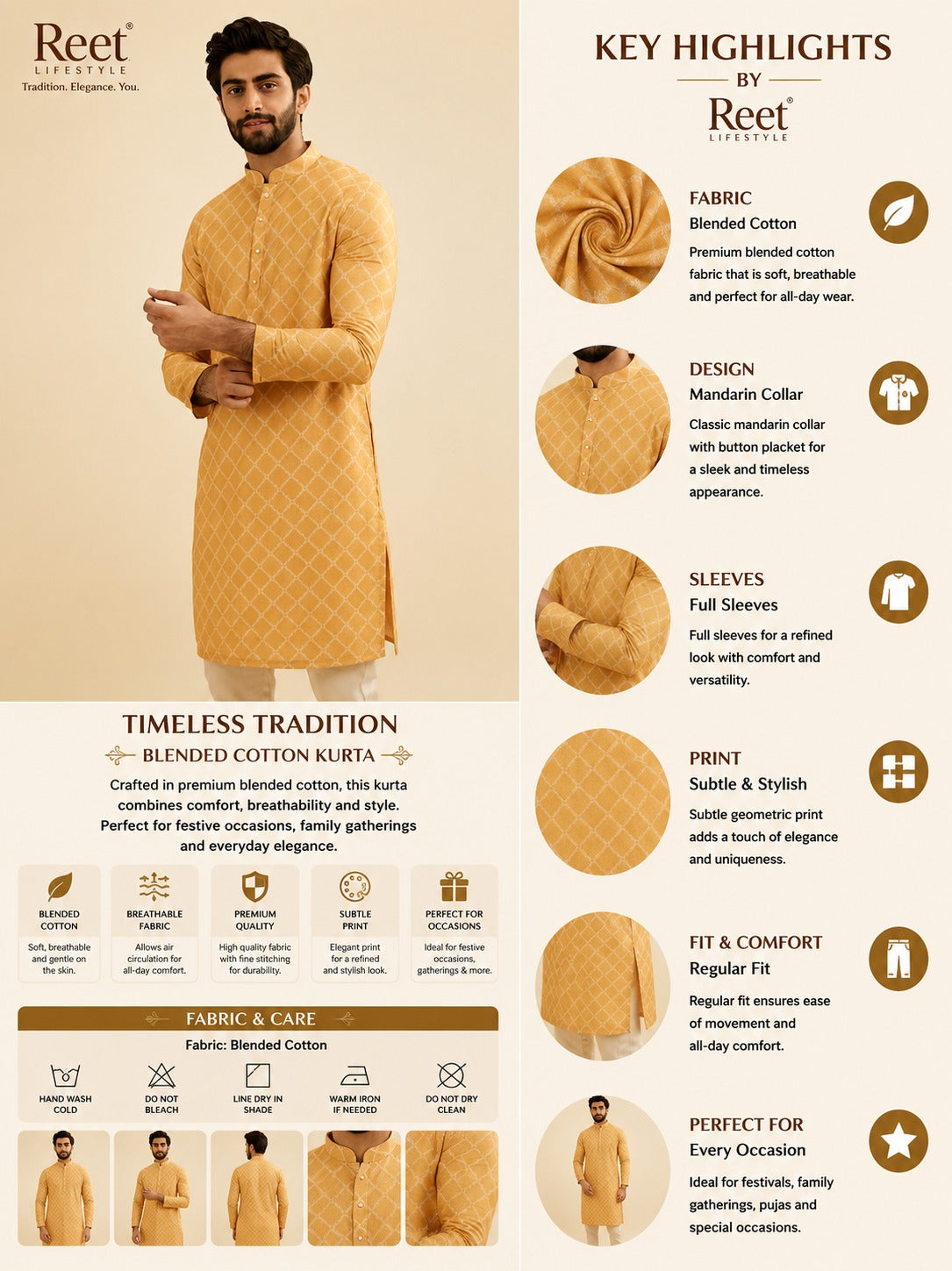 Haldi Rekha Printed Kurta