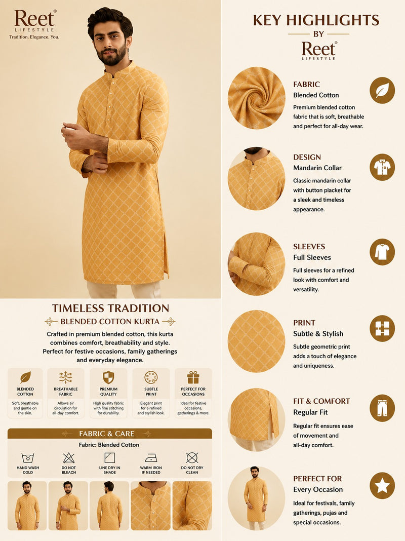 Haldi Rekha Printed Kurta