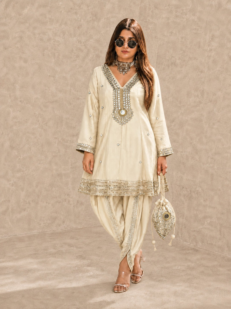 Aarika Lime Festive Dhoti Set