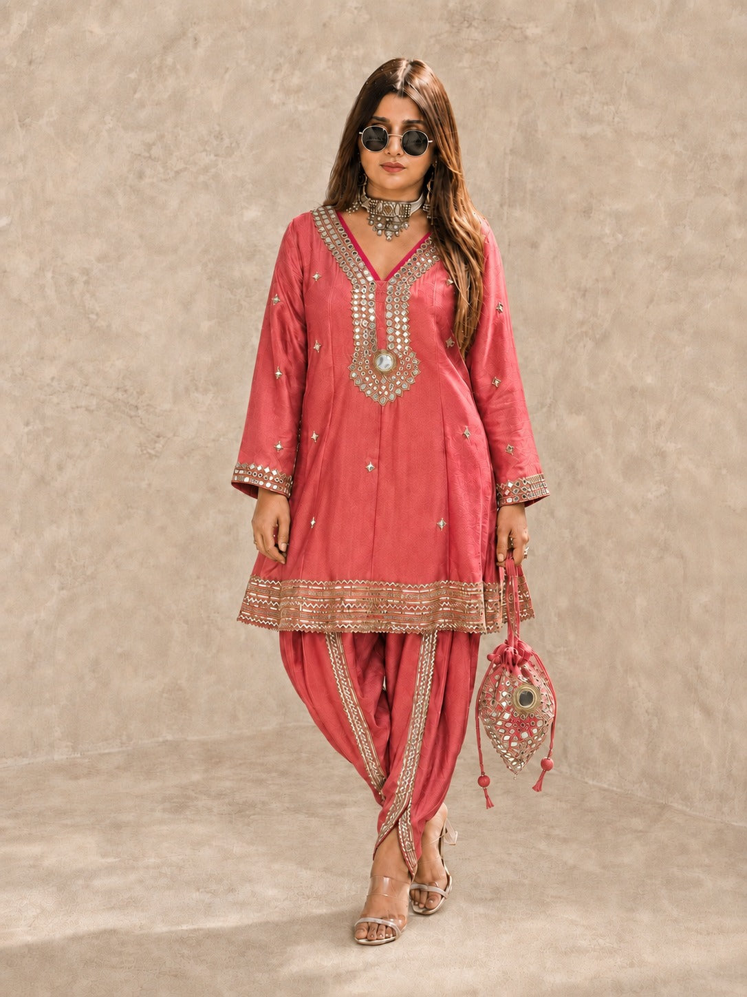 Aarika Lime Festive Dhoti Set