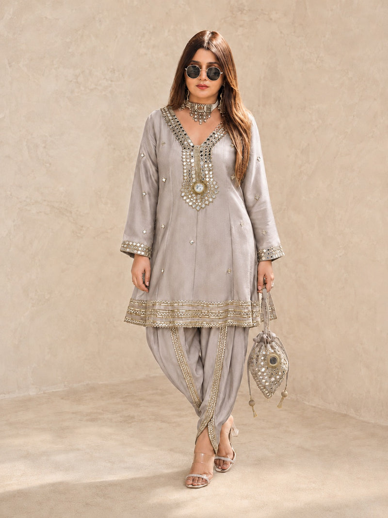 Aarika Lime Festive Dhoti Set