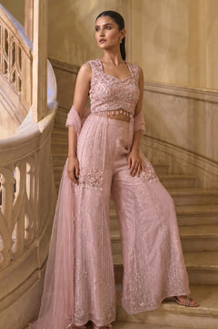 Aarika Blush Embellished Indo-Western Set
