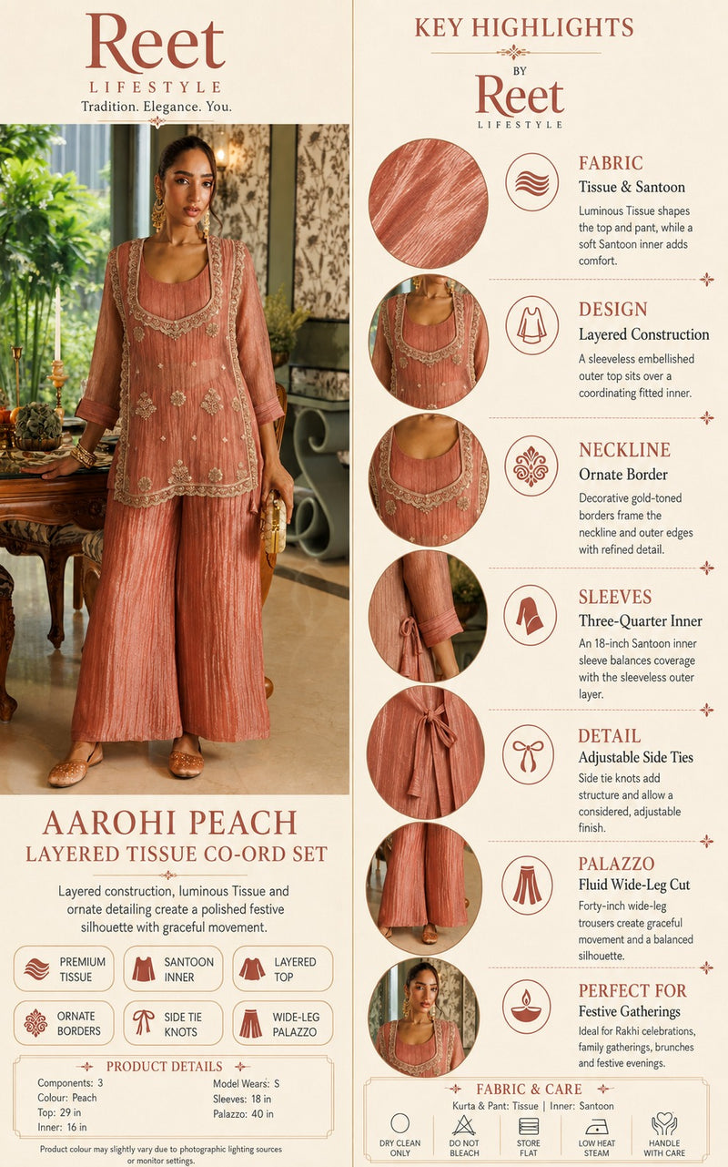 Zivah Rose Crush Tissue Co-ord Set