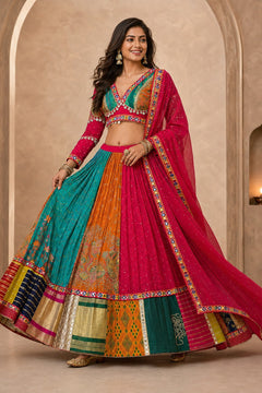 Rangrez Patchwork Navratri Lehenga