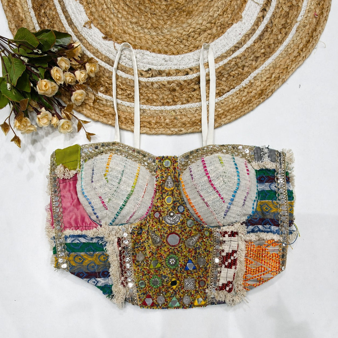 Multi-Textured Navratri Corset Blouse