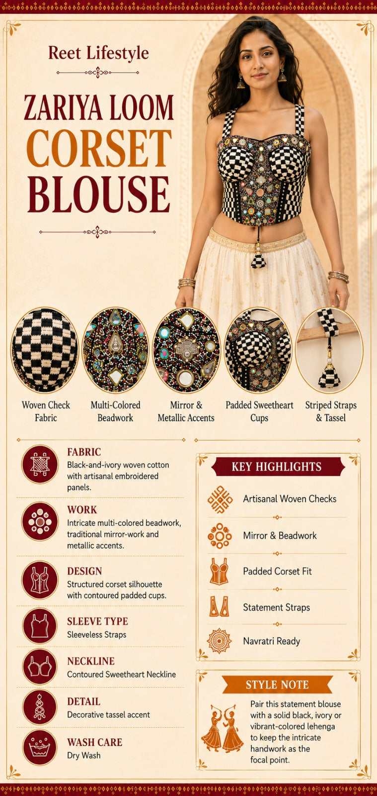 Zariya Loom Corset Blouse