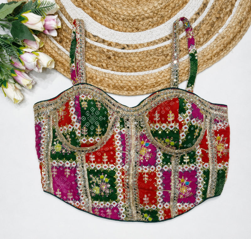 Rangrez Patchwork Mirror Blouse
