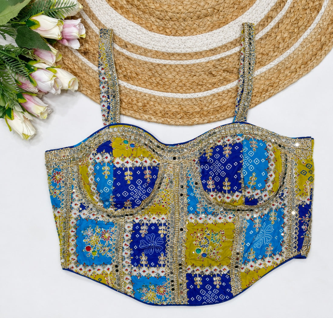 Rangrez Patchwork Mirror Blouse