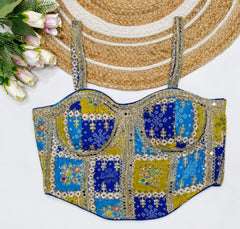 Rangrez Patchwork Mirror Blouse