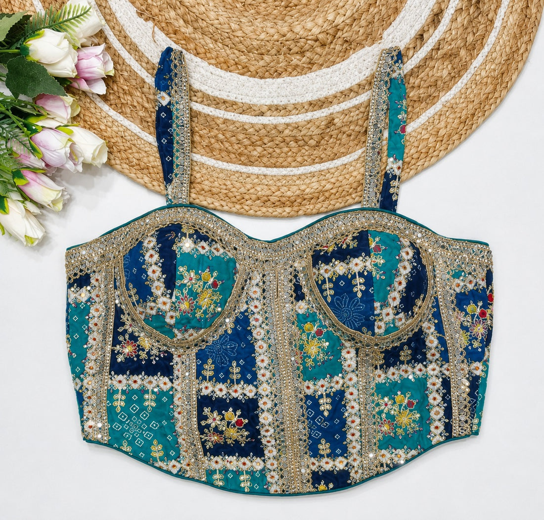 Rangrez Patchwork Mirror Blouse