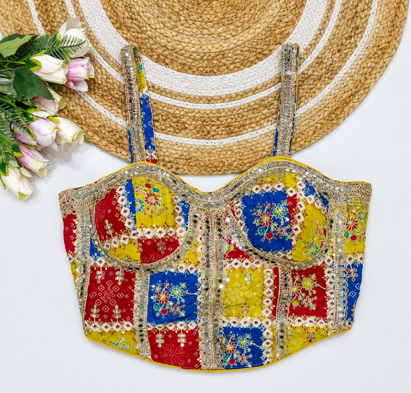 Rangrez Patchwork Mirror Blouse