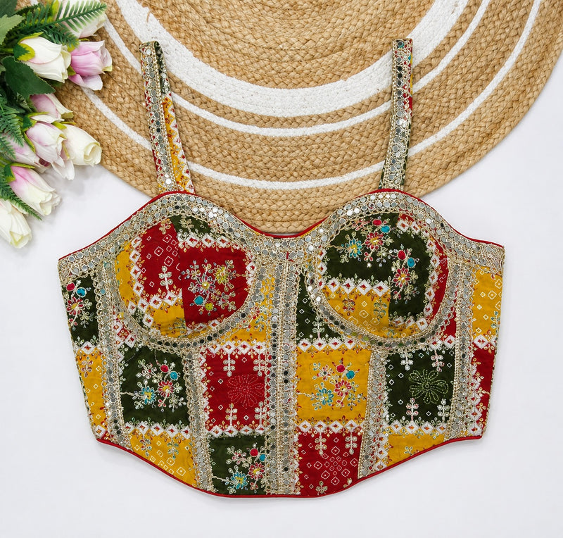 Rangrez Patchwork Mirror Blouse