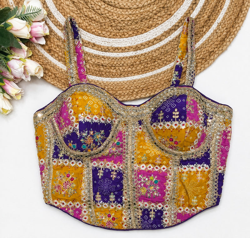 Rangrez Patchwork Mirror Blouse