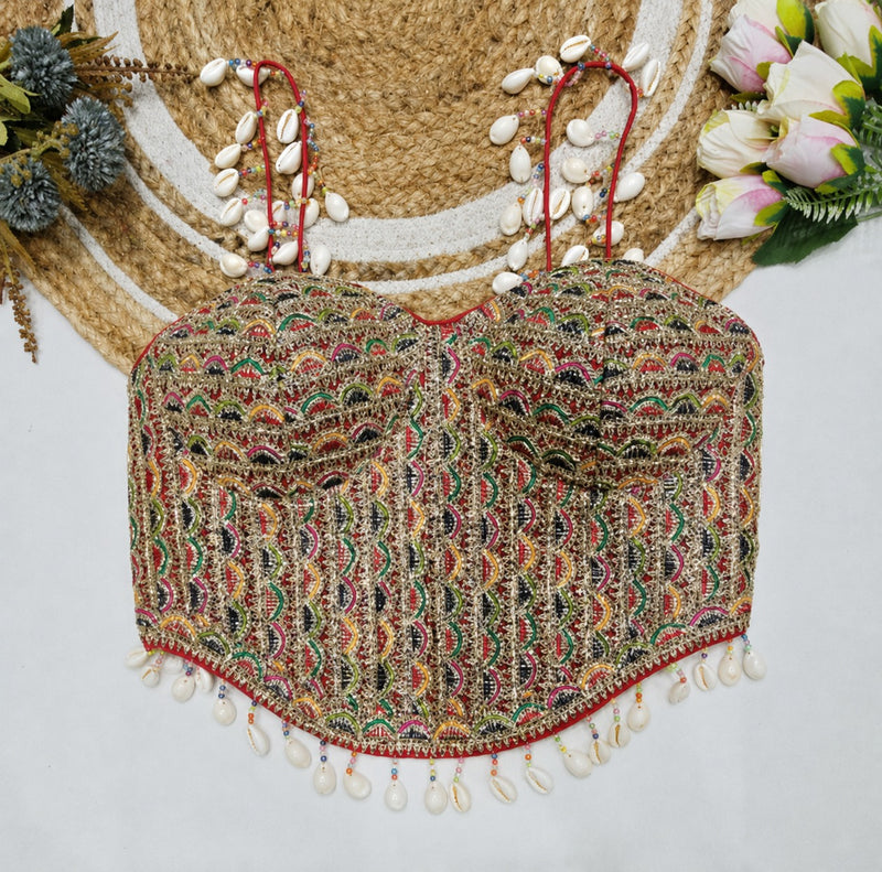 Saanjh Embroidered Navratri Corset Blouse