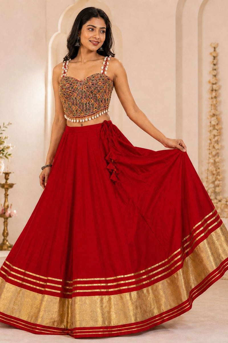 Saanjh Embroidered Navratri Corset Blouse