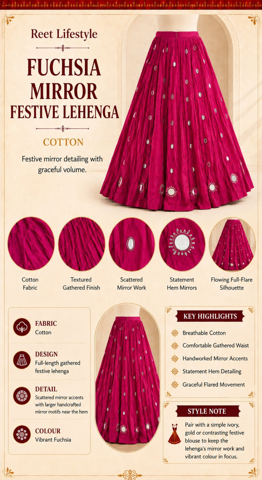 Ruhani Mirror Navratri Festive Skirt