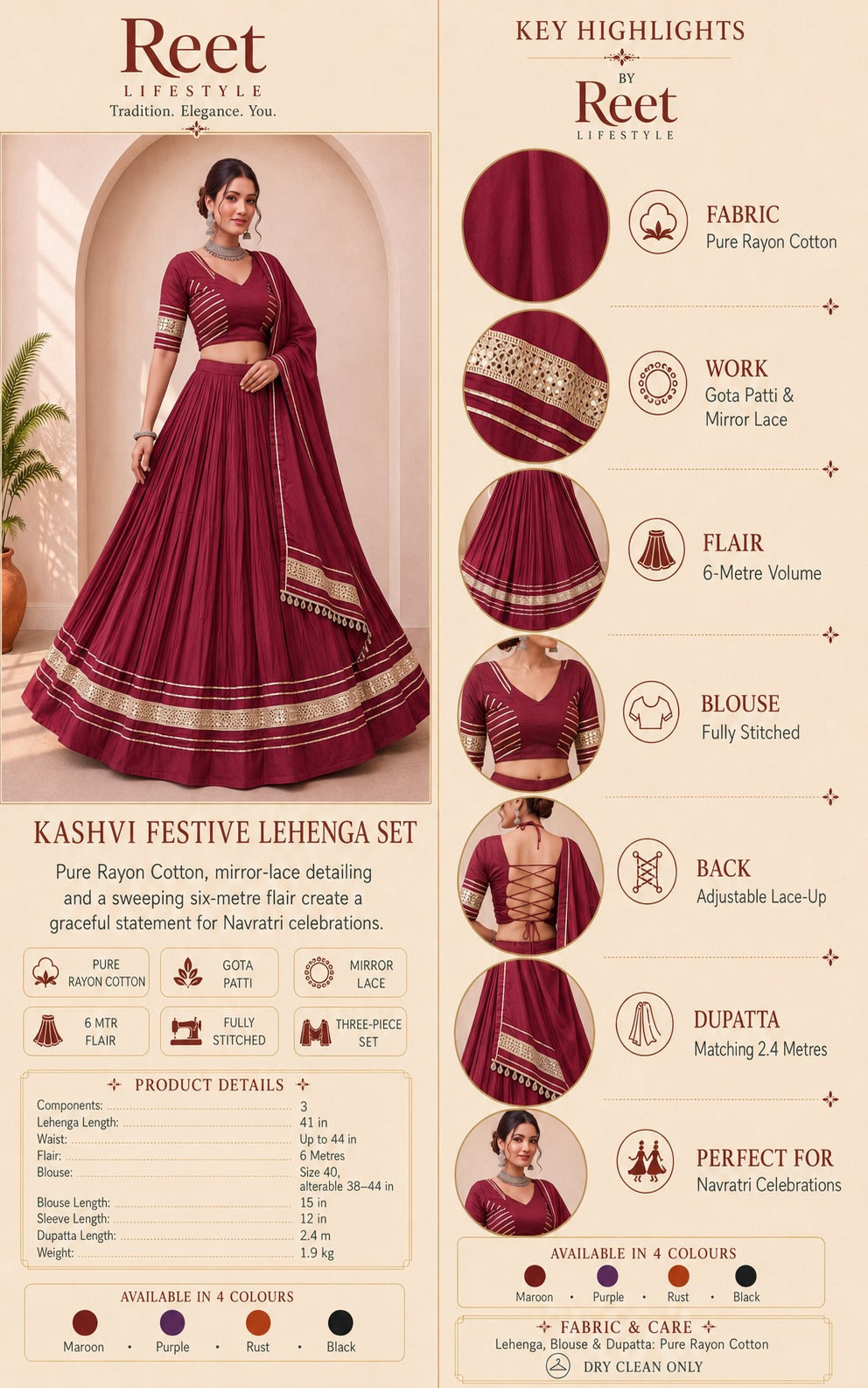 Kashvi Purple Festive Lehenga