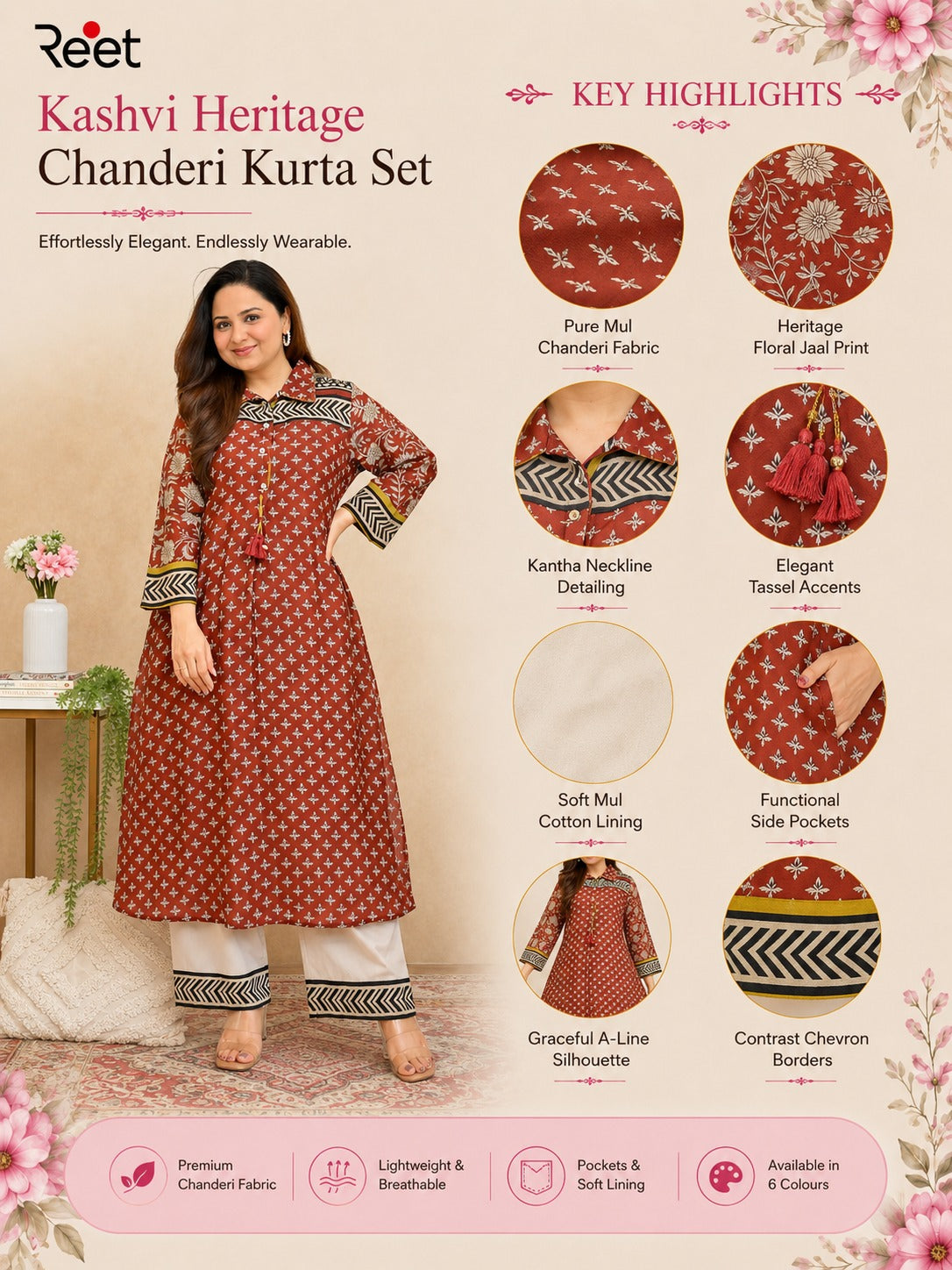 Kashvi Heritage Chanderi Kurta Set