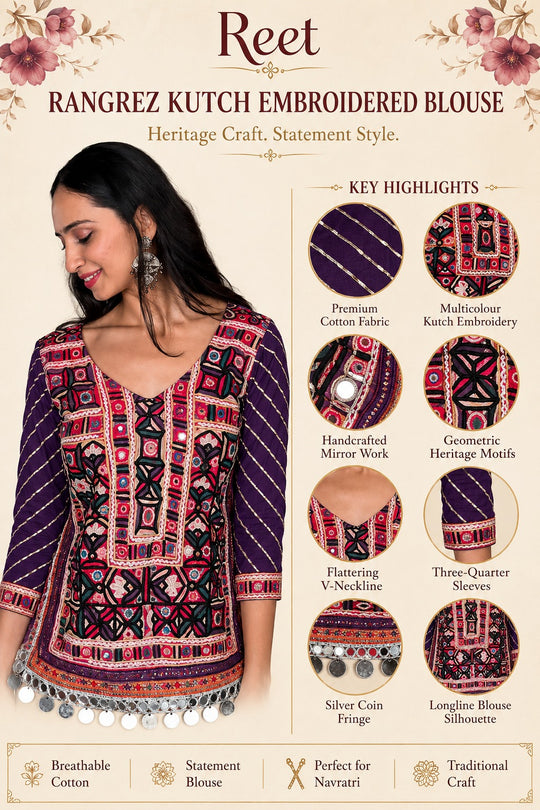 Rangrez Kutch Longline Blouse