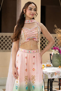 Amaira Blush Handwork Palazzo Set