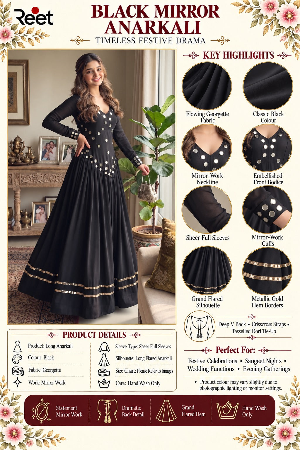 Inaya Black Mirror Anarkali